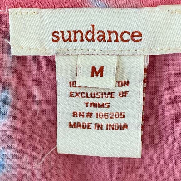 SUNDANCE Embroidered Beaded Cotton Beach Swim Coverup Tunic Top, Size Medium - Picture 4 of 12